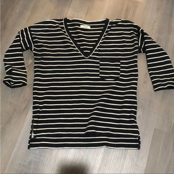 Madewell zip side striped pullover​​ - Picture 1 of 6